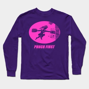 Punch First [Pink] Long Sleeve T-Shirt